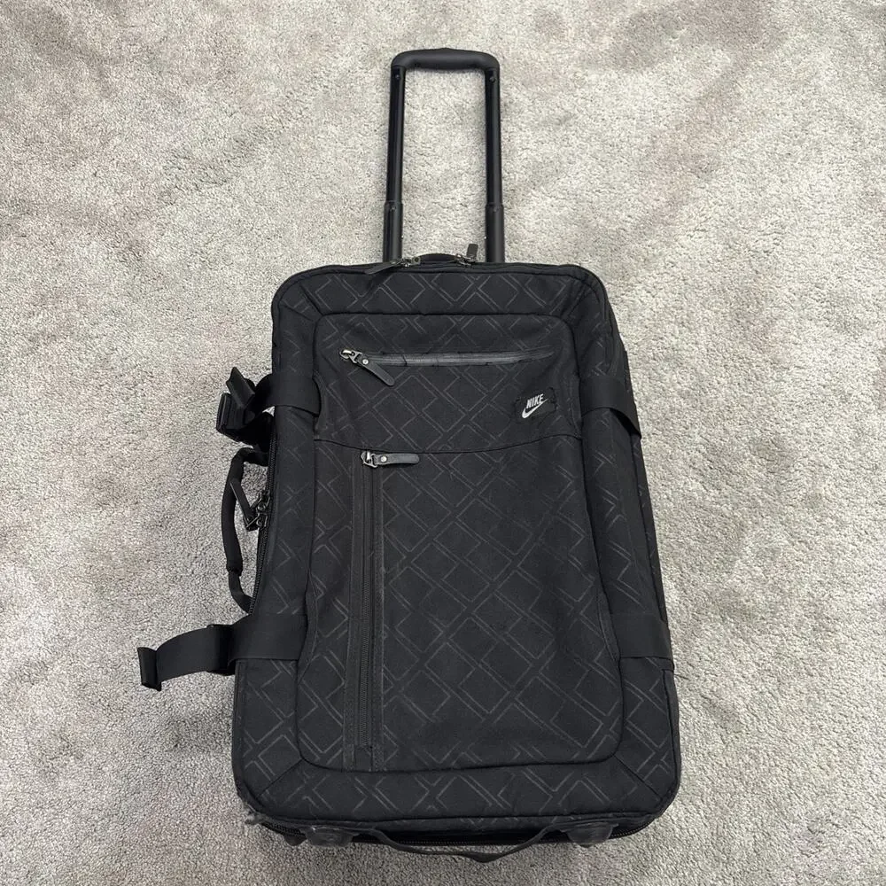 Nike Suitcase Luggage Roller Carry-On Black Travel Bag